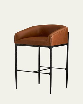 Arteriors Osbourne Leather 32 Bar Stool