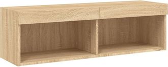 vidaXL Vidaxl - Mueble Para Tv Con Luces Led Roble Sonoma 100x30x30 Cm