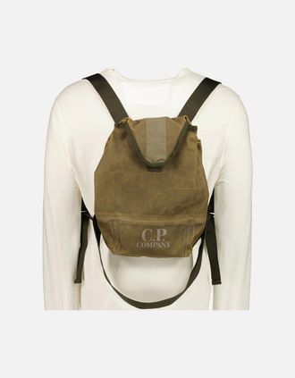 C.P. Company Mens Tyred Logo Backpack - Green - Size: UNI