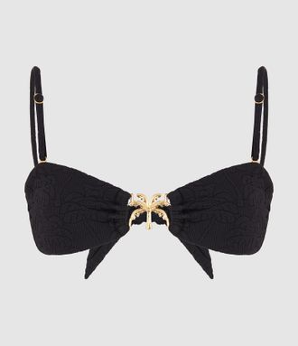 Farm Rio Haut de Maillot Black Palm Trees