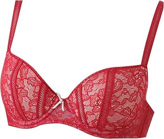 Wacoal Womens Rhapsody In Lace Contour Underwire Bra In Jester Red