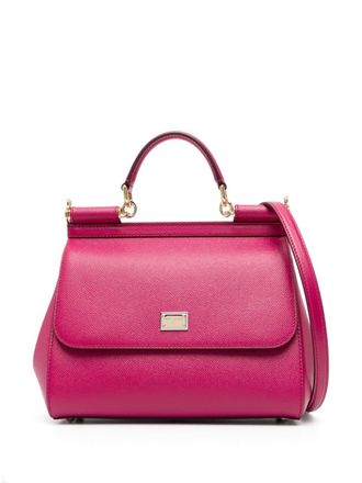 Dolce & Gabbana large Sicily tote bag - women - Calf Leather/CALFSKIN/Cotton - OS - Pink