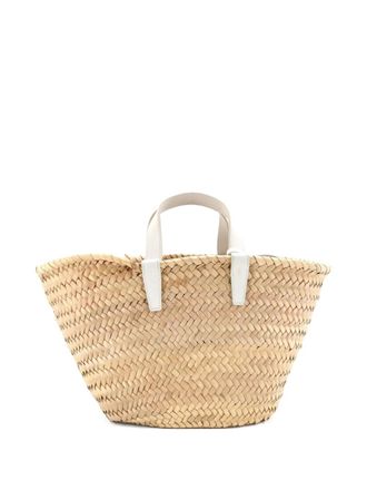 Celine Triomphe Basket Raffia with Leather Teen shoulder bag - Toni neutri