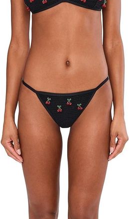 Beach Riot Roxie Bottom Womens Swimwear Black Cherry : XL, Cotton