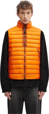 C.P. Company Transitional Down Puffer Vest - Heren - Bodywarmers - Oranje - M - Leer - Jassen