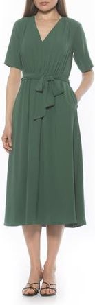 Alexia Admor Larisa Fit & Flare Dress in Fern Green at Nordstrom Rack, Size 10