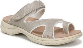 Dr. Scholls Island Breeze Slide Sandal in Oyster Grey Faux Leather at Nordstrom Rack, Size 8.5