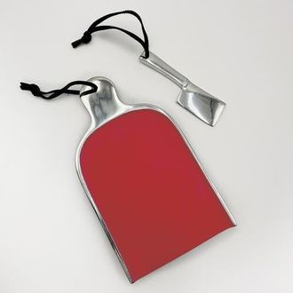 Lunares Cheese Paddle with Knife Set in Crimson at Nordstrom