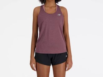 New Balance Athletics Tank Top In Licorice Heather