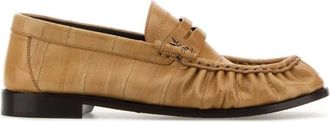 Saint Laurent Beige Suede Loafers