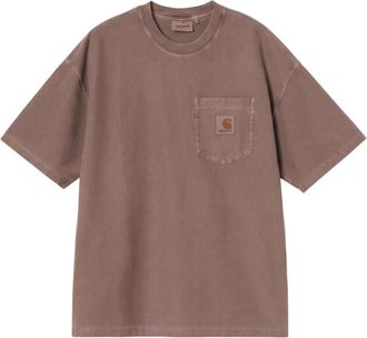 Carhartt Work in Progress S/S Loose Pocket T-Shirt - Heren - T-shirts - Bruin - L - Katoen - Tops