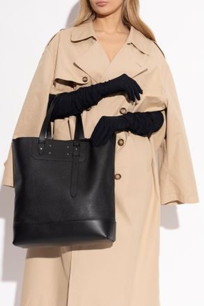 Maison Margiela Leather Shopper Bag, Mens, Black