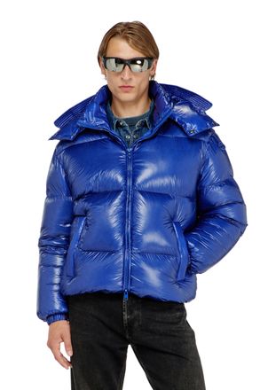 Diesel Down puffer jacket with detachable hood - Winter Jackets - Man