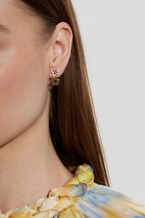 Tory Burch Earrings With Mother Of Pearl, Womens, Gold