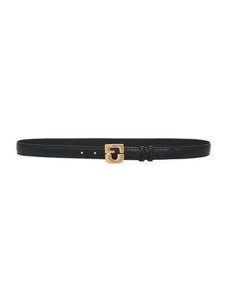 Gerard Darel Le Lauren Slim Leather Belt in Black at Nordstrom, Size Medium
