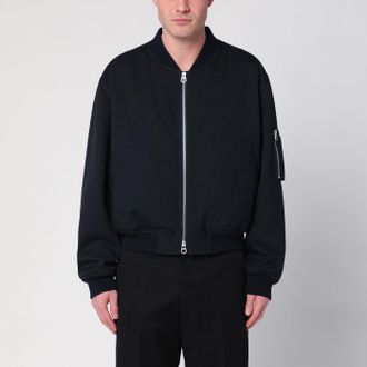 Jil Sander Bomber con zip blu scuro
