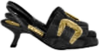 Versace Jeans Couture Sandalen - Dames - Muiltjes - Zwart - 35 EU - Schoenen