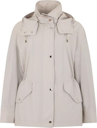 Moorer Lichtgewicht jas met elegante capuchon - Dames - Zomerjassen - Grijs - XS - Jassen