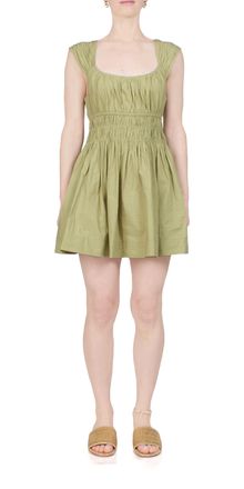 Ciao Lucia Abella Cotton Mini Dress In Khaki