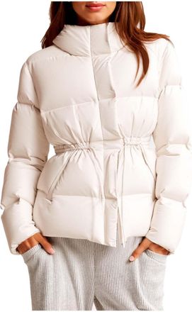Generic Womens Puffer Jackets Winter Warm Coats Elasticated Waist Slim Fit Down Jacket Hooded Quilted Outerwear Short Jacket Ladies Warm Winter Padded Coat Th