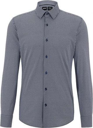 HUGO BOSS P-Hank-S-Kent Shirt - Heren - Casual Overhemden - Blauw - L - Leer - Overhemden