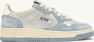 Autry SNEAKERS MEDALIST LOW IN SUEDE ARGENTO E POOL SUGAR