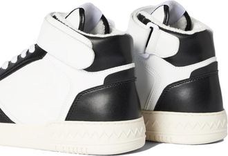 Missoni Mens Sport High-Top Sneaker White Leather Rubber Sole