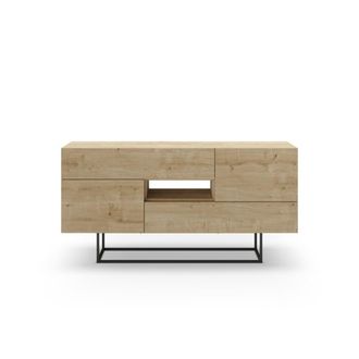 Calicosy Aparador de 2 puertas con patas de metal L145 cm - Beige