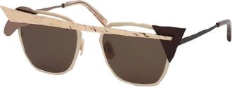 Masahiromaruyama Mm-0093 Zonnebril - Dames - Zonnebrillen - Bruin - 51 MM - Accessoires