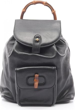 Gucci Black Leather Backpack (Pre-Owned)