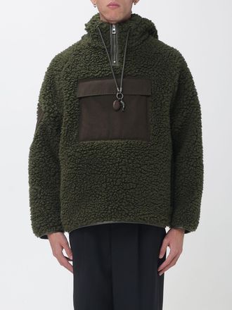 Loewe Giacca con cappuccio in pile di misto lana con mezza zip