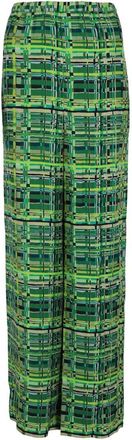 Ferragamo Geo Silk Wide-Leg Pant