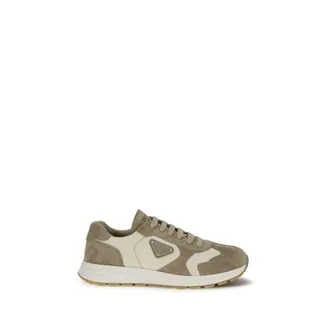 Prada Beige Calf Leather Bos Taurus Athletic Mens Sneakers