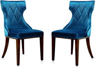 Manhattan Comfort Reine Velvet Dining Chair (Set Of Two)