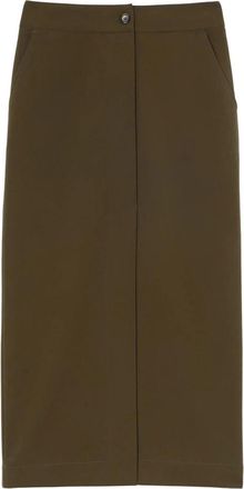 Pinko Lantaarn Stijl Rok - Dames - Midirokken - Groen - XS - Rokken