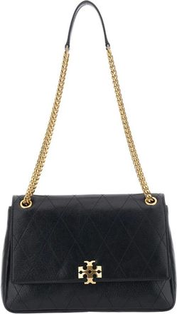 Tory Burch Tassen, Dames, Zwart, ONE Size, Leer, Charlie Medium Quilted Bag