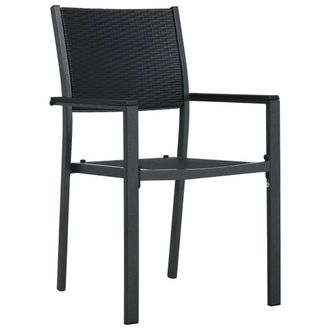 Berkfield Home Decorative 9 Piece Garden Dining Set Black
