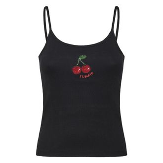 MC2 Saint Barth Zaira Rib Top - female - MC2 Saint Barth - Sleeveless Tops - Black - S - Tops