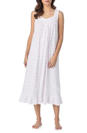 Eileen West Cotton Nightgown in White Dot at Nordstrom, Size X-Small