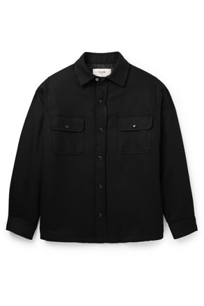 Celine Cashmere-Flannel Overshirt