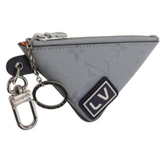 Louis Vuitton Pre-owned Wallets, female, Gray, Size: ONE SIZE Pre-owned Canvas Key Holder