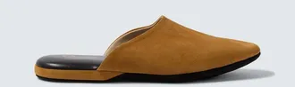 Charvet Leather-lined suede slippers
