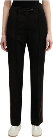 Wales Bonner Tuxedo Broek - Dames - Chinos - Zwart - XL - Wol - Broeken