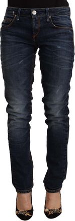 Acht Womens Straight Leg Jeans - Dark Grey Cotton - Size 26 (Waist)