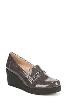 Naturalizer Achieve Bit Wedge Pump - Wide Width Available in Grey Patent at Nordstrom Rack, Size 6.5