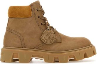 Moncler Brown Suede Ankle Boots