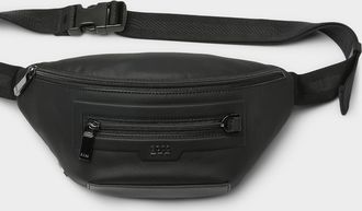 BOSS Mens Faux-leather piqu&eacute; belt bag