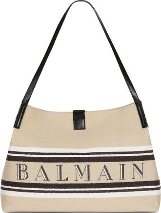 Balmain RELEASE CANVAS SHOPPER Size: OS, colour: BEIGE