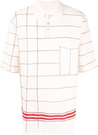 Maison Margiela Witte Polo Shirt van Wolmix - Dames - Polos - Wit - M - Wol - Tops