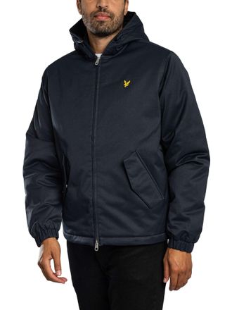 Lyle & Scott Gewatteerde Jas Met Capuchon En Ritssluiting, Blauw